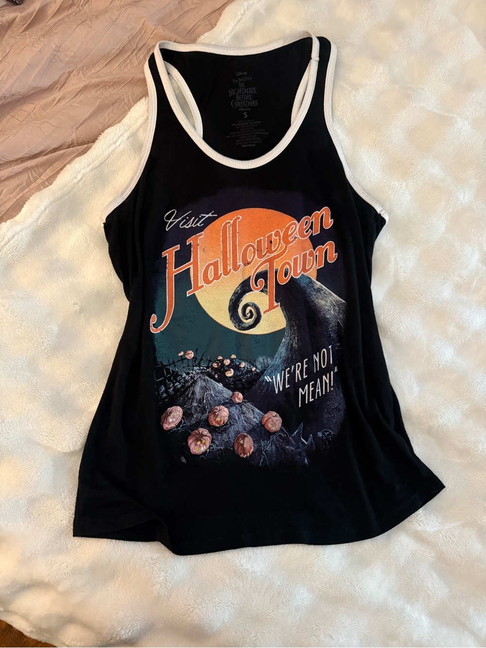 Halloween Town Graphic Tank Top - Black